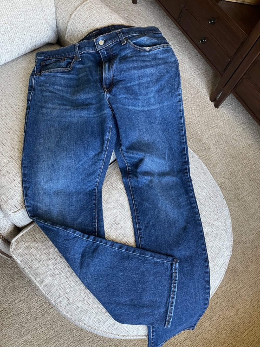 Lucky Brand 121 Slim Straight Indigo Blue Denim Jeans 36x32